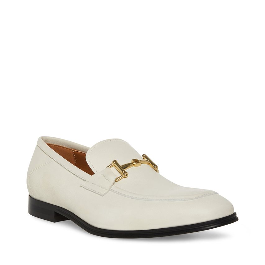 Loafers Steve Madden Archee Cuero Hombre Blancas | ES DLE046